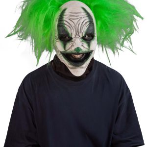 Adult Green Carousel Clown Costume Mask