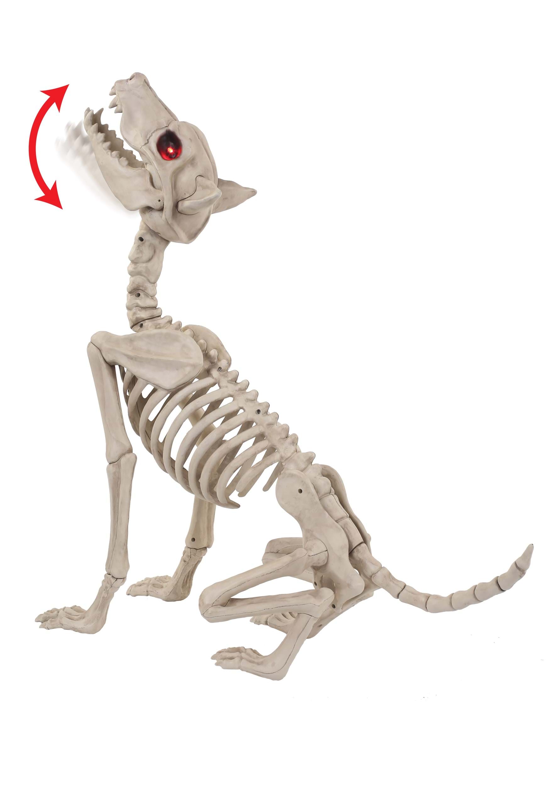 Howling Bonez 27 Inch Animated Dog Skeleton Decoration