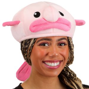 Pink Blobfish Costume Hat for Adults