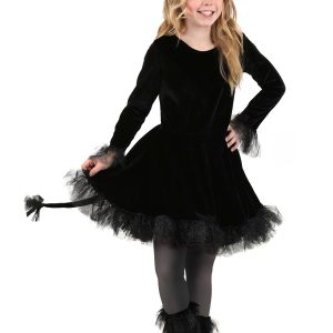Girl's Precious Black Cat Costume