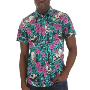 Adult Dinosaur Bones Button Up Shirt