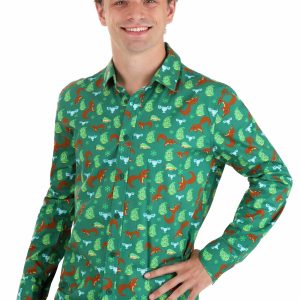 Adult National Lampoons Christmas Vacation Button Up Shirt