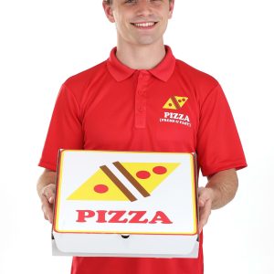 Adult Pizza Delivery Guy Costume with Box
