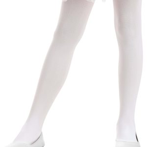 Deluxe White Tights for Girls
