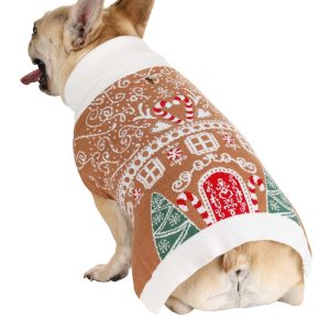 Gingerbread Holiday Pet Sweater