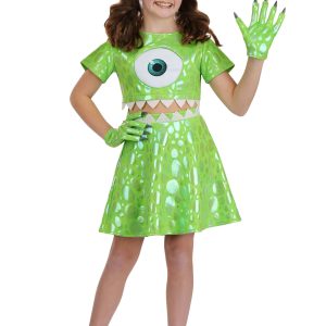 Girl's Pixar Monsters Inc. Mike Wazowski Costume