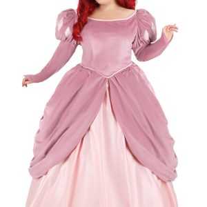 Plus Size Disney Ariel Pink Dress Costume for Women