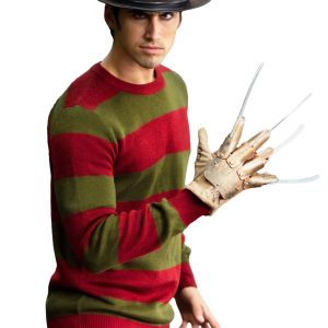 Striped Nightmare on Elm Street Freddy Adult Sweater