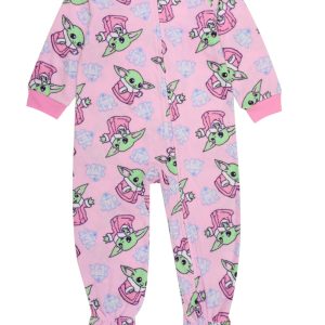 Toddler Grogu Pink Blanket Sleeper
