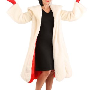 Women's Deluxe Cruella De Vil Coat Costume