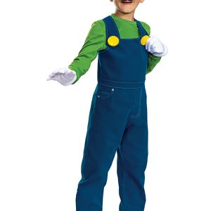 Kid's Super Mario Bros Child Premium Luigi Costume
