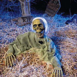 45-Inch Grave Breaker Moss Skeleton Decoration