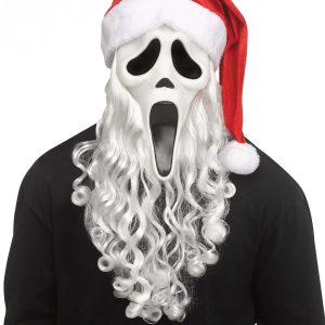 Adult Ghost Face Santa Costume Mask