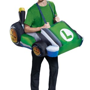 Adult Inflatable Luigi Cart Costume