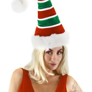 Adult Soft Santa Ridged Costume Hat