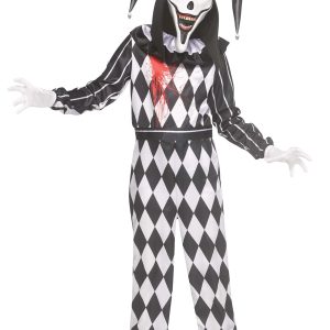 Boy's Smiler Dark Jester Costume