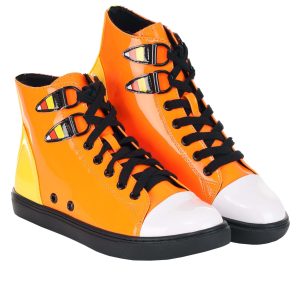 Chelsea Patent Candy Corn High Top Sneakers