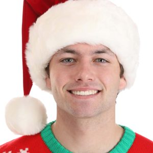 Deluxe Plush Santa Claus Hat Costume Accessory