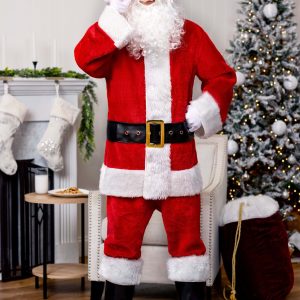 Deluxe Red Santa Claus Costume for Men