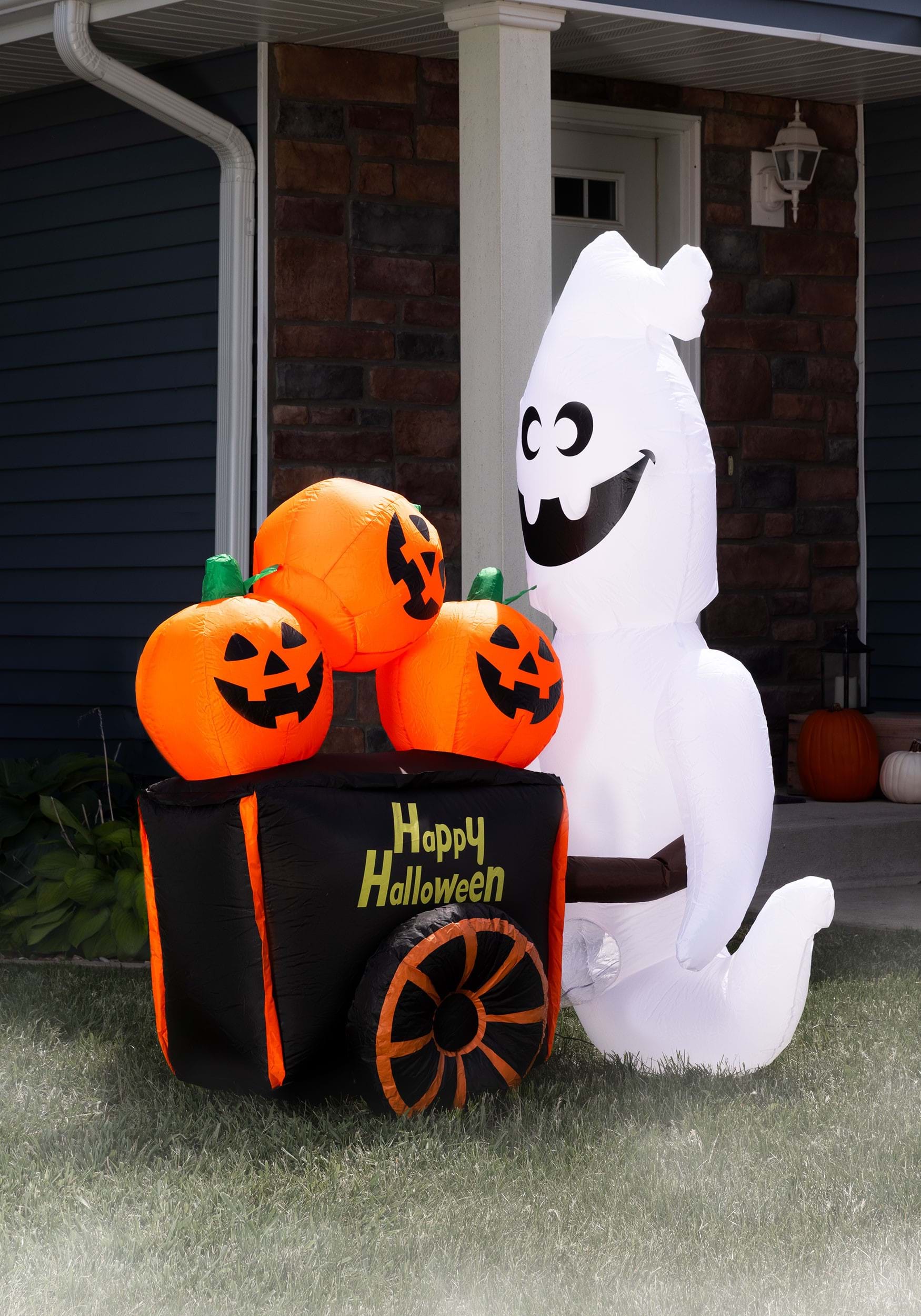 Inflatable 6FT Pumpkin Vendor Ghost Decoration