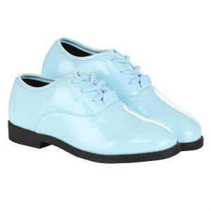 Kid's Powder Blue Shiny Tuxedo Shoe