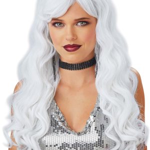 Long White Wavy Women's Wig
