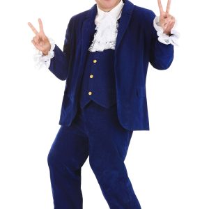 Men's Plus Size Blue Deluxe 60's Swinger Costume