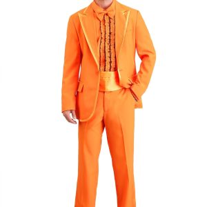 Men's Plus Size Orange Tuxedo Costume