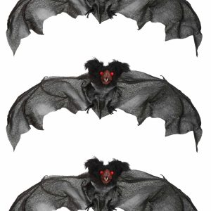 Pack of 3 Black Bats Prop Decoration