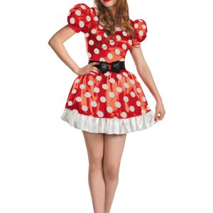 Plus Size Disney Classic Red Minnie Costume Dress for Women