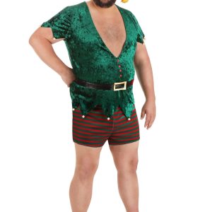 Plus Size Men's Sexy Christmas Elf Costume