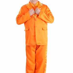 Plus Size Orange Tuxedo Costume for Men