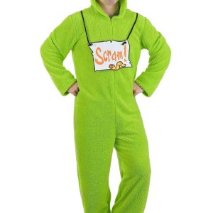 Sesame Street Oscar the Grouch Jumpsuit Costume for Adults