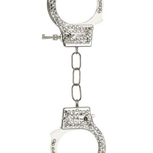 Silver Bling Costume Handcuffs Accessory
