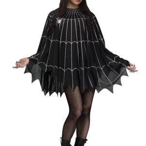 Spider Web Poncho Costume for Women