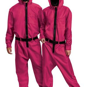 Squid Game Adult Triangle Guard Costume Jumpsuit