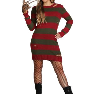 Women's Distressed Nightmare on Elm Street Sweater Dress