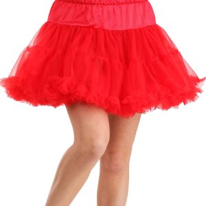 Women's Red Petticoat Skirt