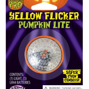 Yellow Flicker Pumpkin Lite Halloween Decoration