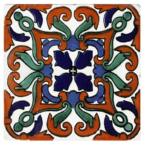 Abismo Rojo Hand-Painted Talavera Tile