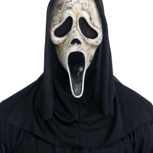 Adult Ghost Face Costume Aged Mask
