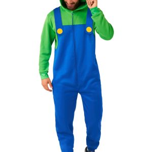 Adult Super Mario Bros. Luigi Costume Onesie