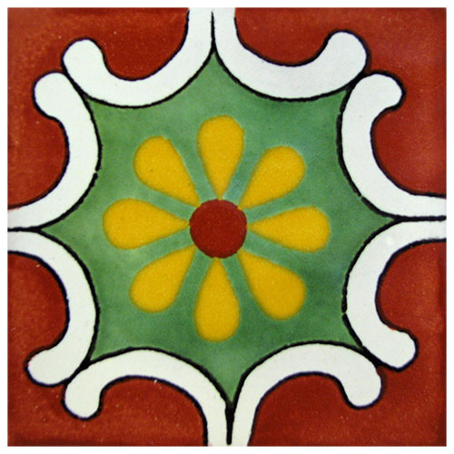 Arabesque #3 Hand-Painted Talavera Tile