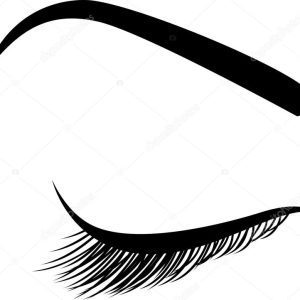 Beautiful closed eye with long eyelashes icon