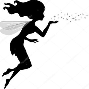 Beautiful love fairy sanding blowing magic spell