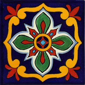 Bella Azul Hand-Painted Talavera Tile