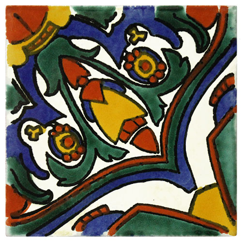 Carnaval Hand-Painted Talavera Tile