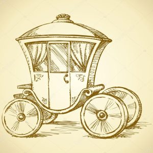 Carriage. Vector drawing