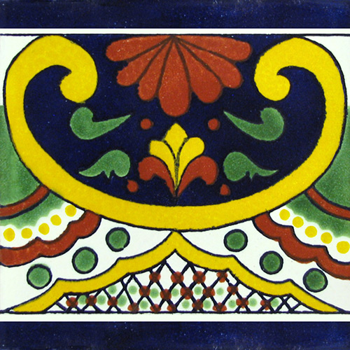 Cenefa Carlos #1 Hand-Painted Talavera Tile