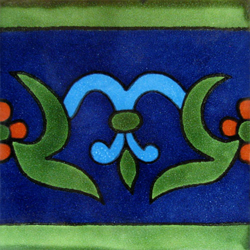 Cenefa Oh #3 Hand-Painted Talavera Tile